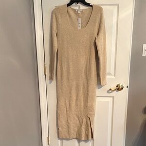 NWT J. Crew Cream Long Sleeve Sweater Dress